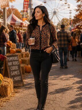Brown Cheetah Print Cardigan